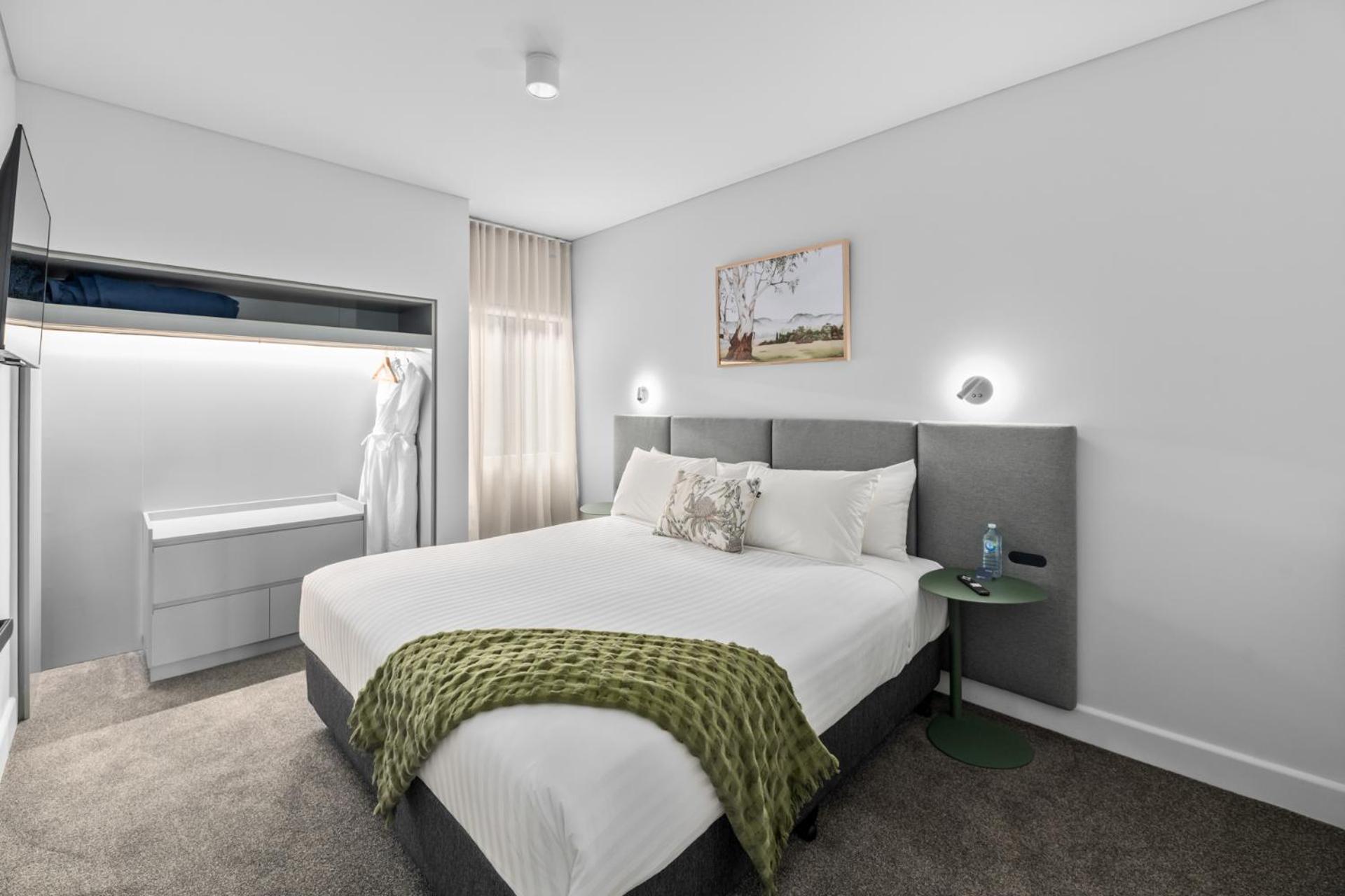 บัลโกว์นี เอสเตท ไวน์ยาร์ด รีสอร์ตแอนด์สปา Hotel ยาร์ราเกลน ห้อง รูปภาพ A bedroom at the hotel